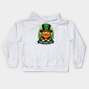 Happy St Patricks Day Leprechaun Toddler Shamrock Boy Girls Kids Hoodie